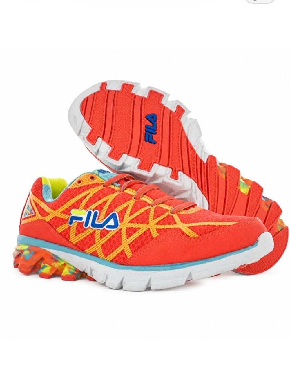 FILA Dimension Track 2 Energized Running Shoes Sneakers Coral Multi Sz.8.5